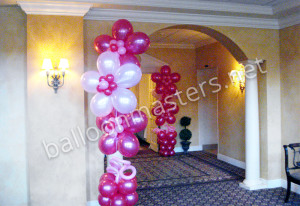 Balloon flowers for baby shower