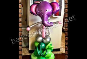 Elephant balloon sculpture for baby shower
